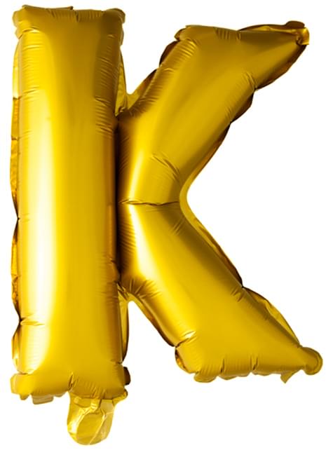 Globo foil letra K dorado (102 cm) - Procos | Funidelia