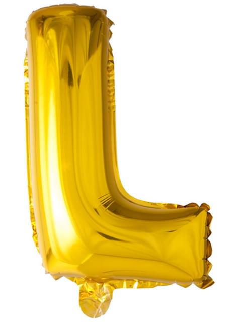 Globo foil letra L dorado (102 cm) - Procos | Funidelia