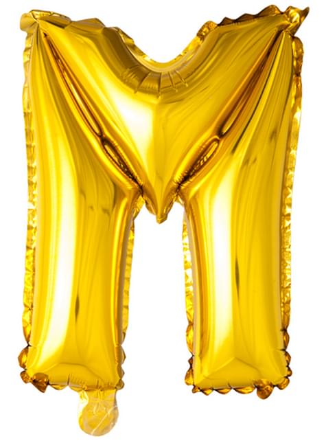 Globo foil letra M dorado (102 cm) - Procos | Funidelia