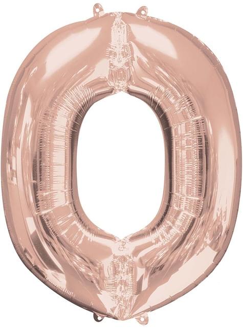 Globo foil letra O oro rosa (83cm) - AMSCAN | Funidelia