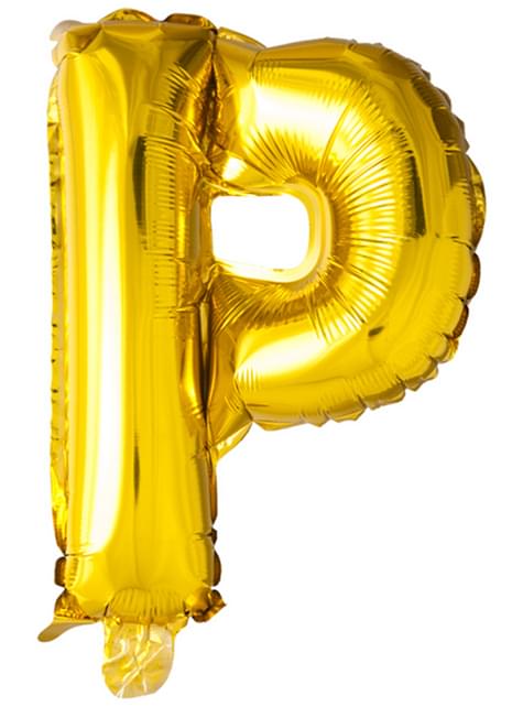 Globo foil letra P dorado (102 cm) - Procos | Funidelia