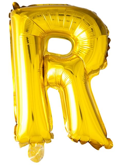 Globo foil letra R dorado (102 cm) - Procos | Funidelia