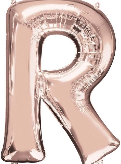 Globo foil letra R oro rosa (81cm) - AMSCAN | Funidelia