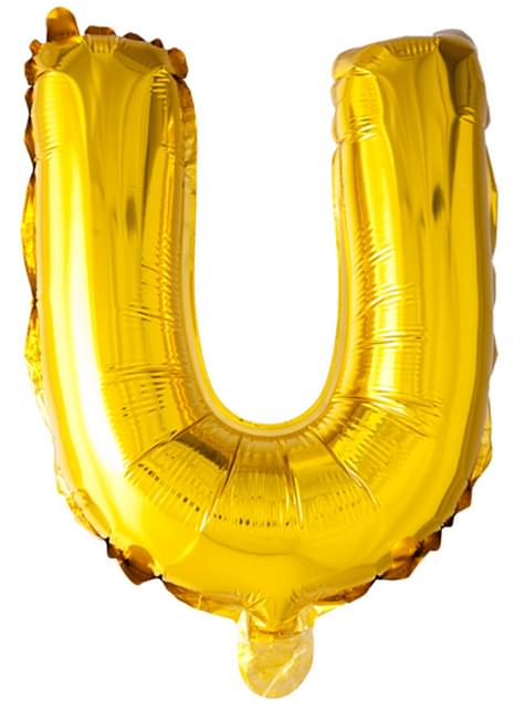 Globo foil letra U dorado (102 cm) - Procos | Funidelia
