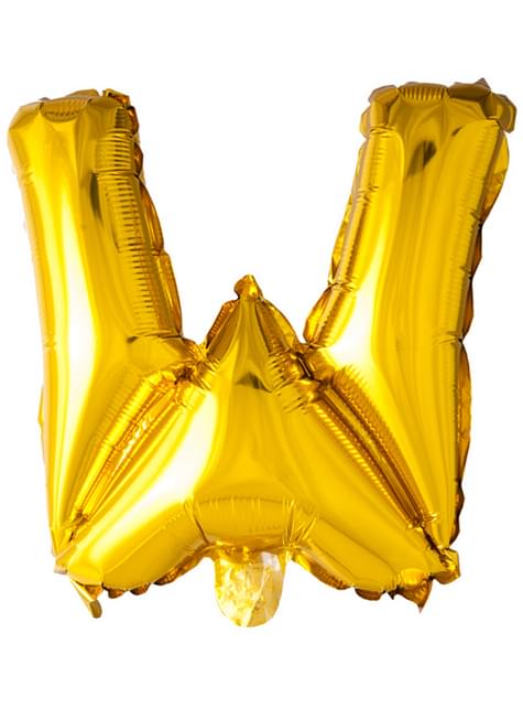 Globo foil letra W dorado (102 cm) - Procos | Funidelia