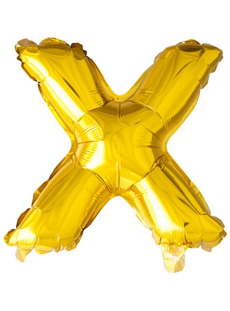 Globo foil letra X dorado (102 cm) - Procos | Funidelia