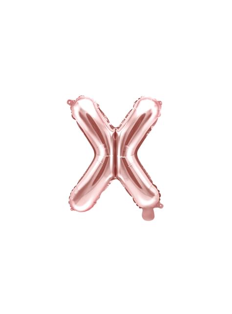Globo foil letra X oro rosa (35 cm) - Partydeco | Funidelia
