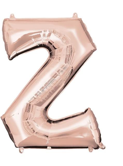 Globo foil letra Z oro rosa (83cm) - AMSCAN | Funidelia