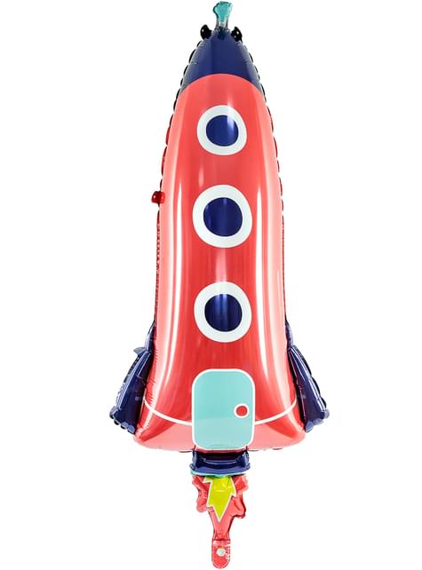 Globo forma de cohete de foil (115 cm) - Space’s Party - Partydeco | Funidelia