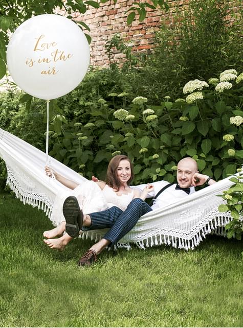 Globo gigante blanco Love is in the air - Valentine Collection - Partydeco | Funidelia