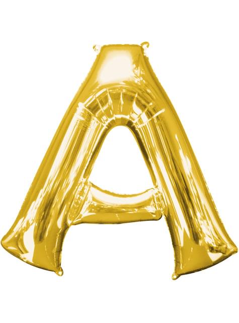 Globo letra A dorado (86 cm) - AMSCAN | Funidelia