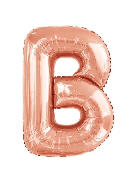 Globo letra B oro rosa (86 cm) - AMSCAN | Funidelia
