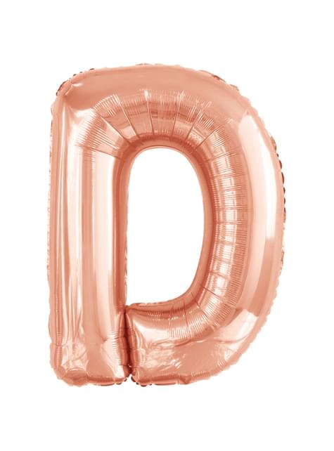 Globo letra D oro rosa (86 cm) - AMSCAN | Funidelia