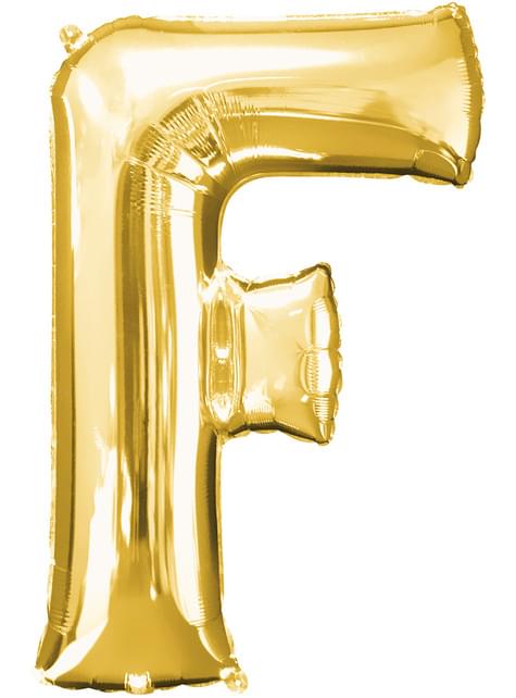 Globo letra F dorado (86 cm) - AMSCAN | Funidelia