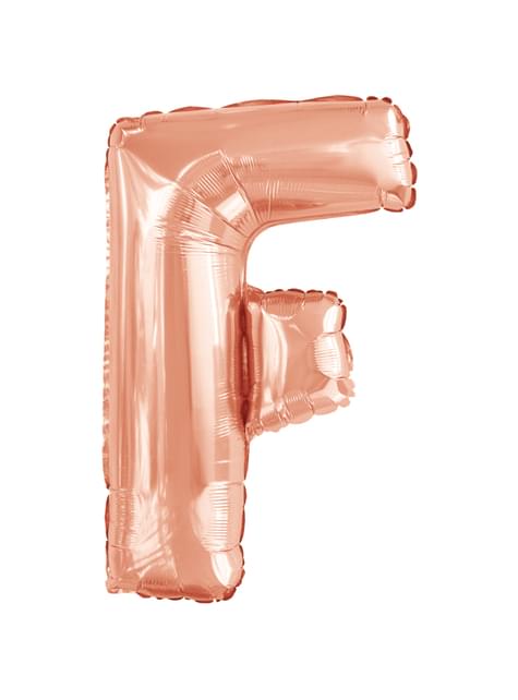 Globo letra F oro rosa (86 cm) - AMSCAN | Funidelia