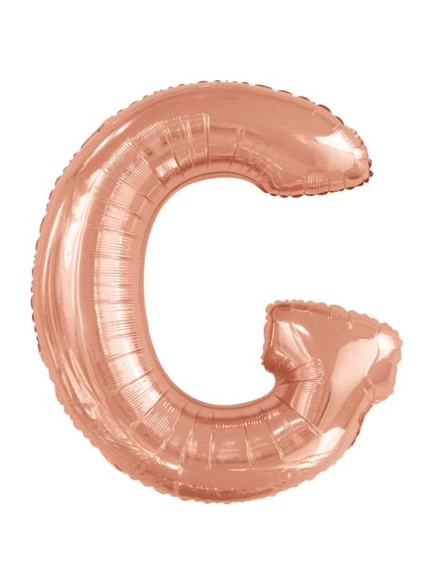 Globo letra G oro rosa (86 cm) - AMSCAN | Funidelia