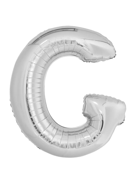 Globo letra G plateado (86 cm)
