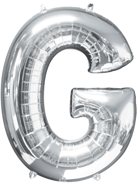 Globo letra G plateado (86 cm) - AMSCAN | Funidelia