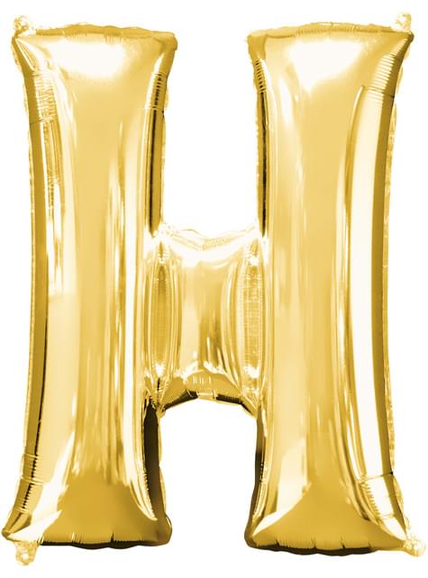 Globo letra H dorado (86 cm) - AMSCAN | Funidelia