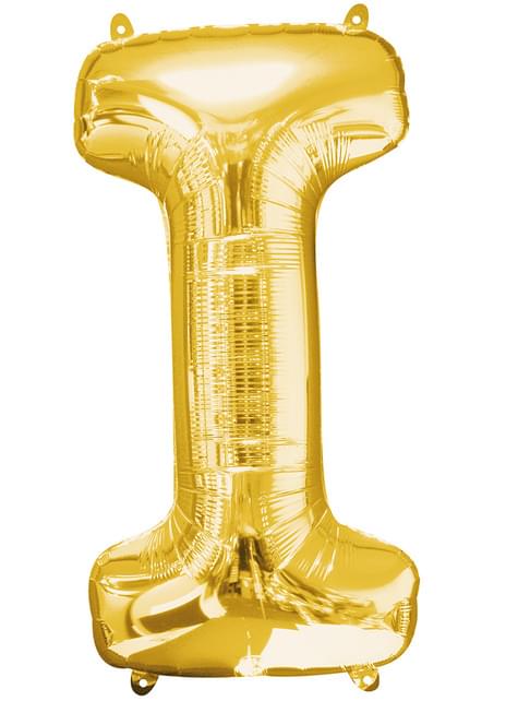 Globo letra I dorado (86 cm) - AMSCAN | Funidelia