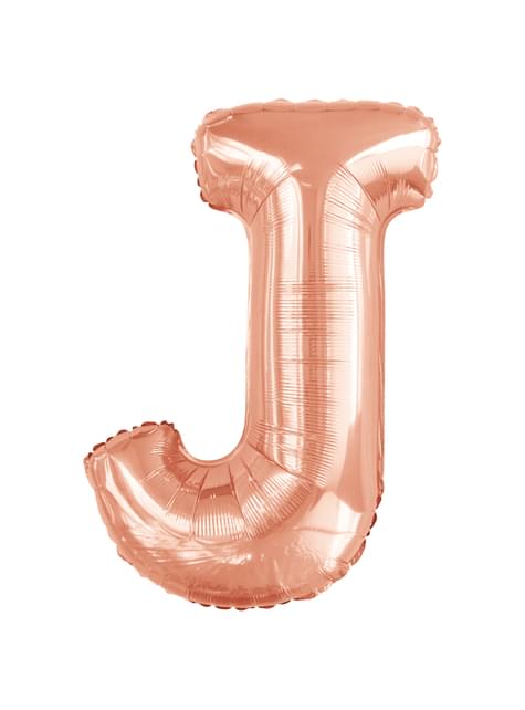 Globo letra J oro rosa (86 cm) - AMSCAN | Funidelia