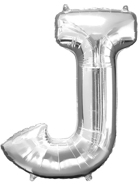 Globo letra J plateado (86 cm) - AMSCAN | Funidelia