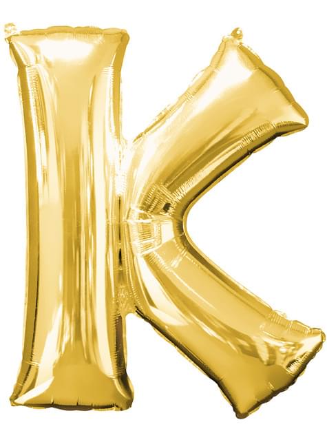 Globo letra K dorado (86 cm) - AMSCAN | Funidelia