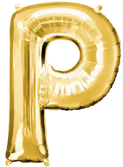 Globo letra P dorado (86 cm) - AMSCAN | Funidelia