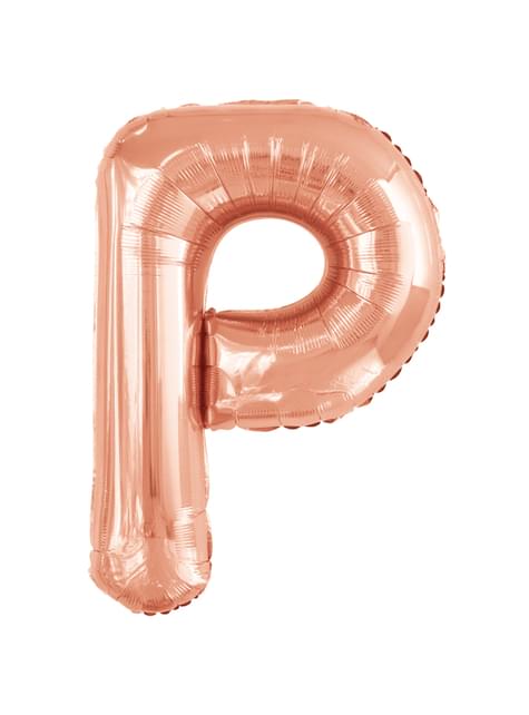 Globo letra P oro rosa (86 cm)