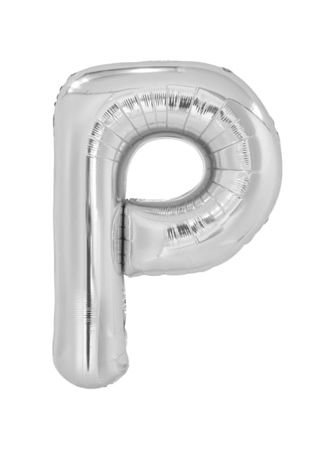 Globo letra P plateado (86 cm) - AMSCAN | Funidelia