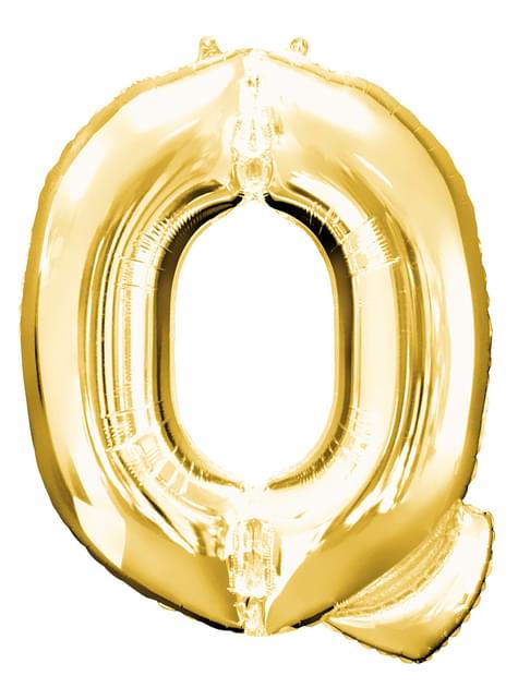 Globo letra Q dorado (86 cm) - AMSCAN | Funidelia