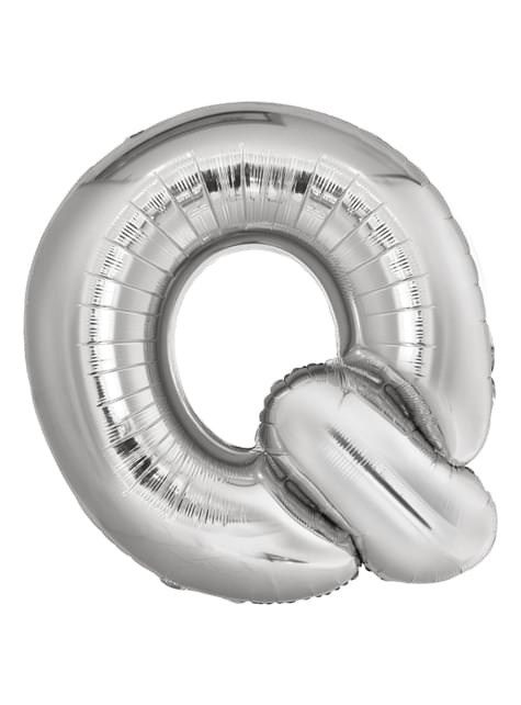 Globo letra Q plateado (86 cm) - AMSCAN | Funidelia