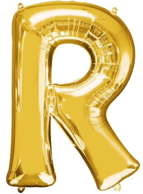 Globo letra R dorado (86 cm) - AMSCAN | Funidelia