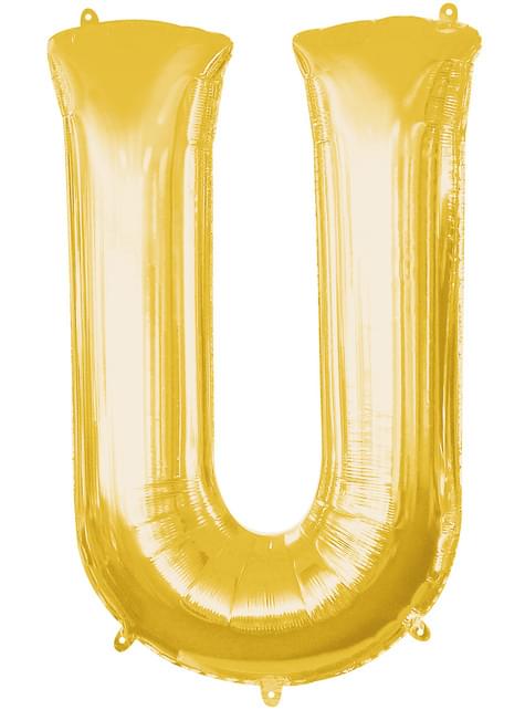 Globo letra U dorado (86 cm) - AMSCAN | Funidelia