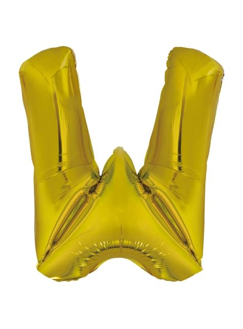 Globo letra W dorado (86 cm) - AMSCAN | Funidelia