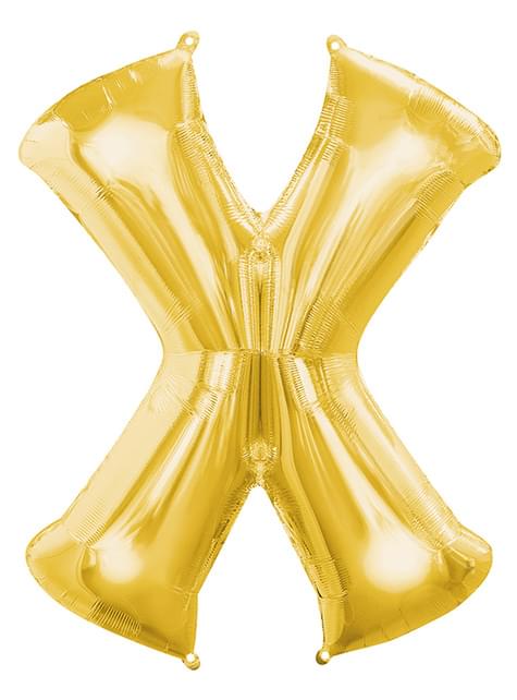 Globo letra X dorado (86 cm) - AMSCAN | Funidelia