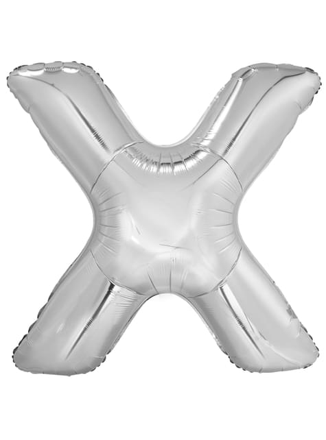 Globo letra X plateado (86 cm) - AMSCAN | Funidelia