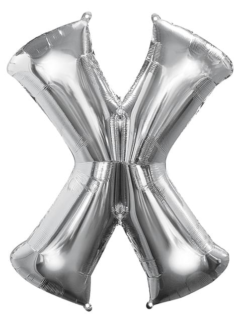Globo letra X plateado (86 cm) - AMSCAN | Funidelia