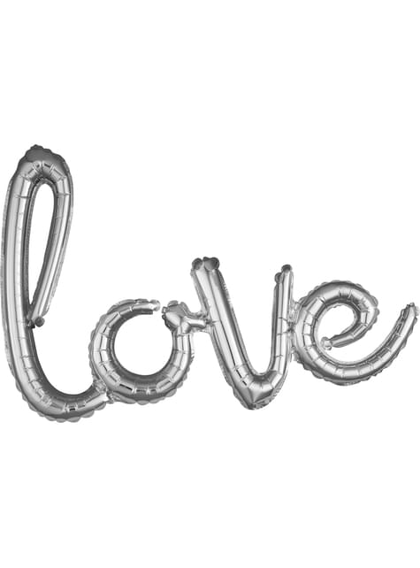 Globo love minúsculas plateado - AMSCAN | Funidelia