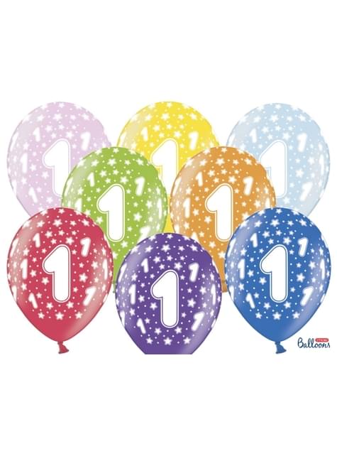 Globos de látex “1“multicolor - Partydeco | Funidelia
