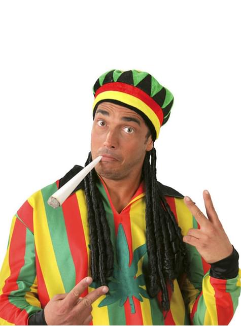 Gorra de Jamaicano con Rastas - Guirca | Funidelia