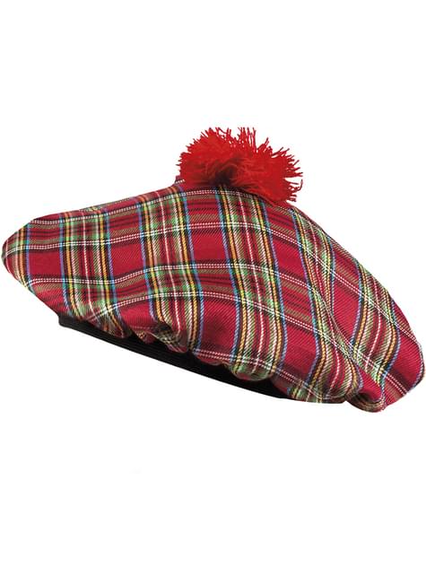 Gorro escocés rojo para adulto - Boland | Funidelia