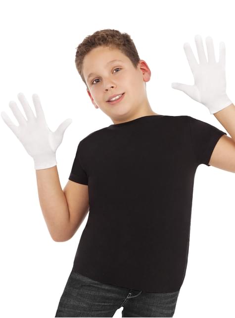 Guantes blancos de 19 cm para niños - Funiglobal | Funidelia