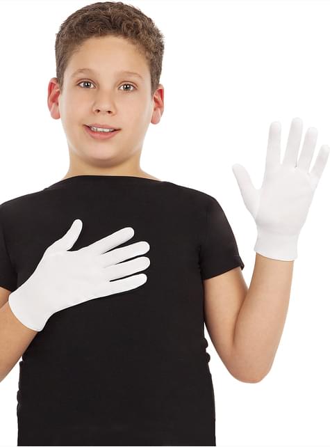Guantes blancos de 22 cm para niños - Funiglobal | Funidelia
