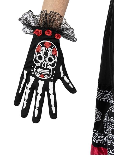 Guantes de Catrina para mujer - Funiglobal | Funidelia