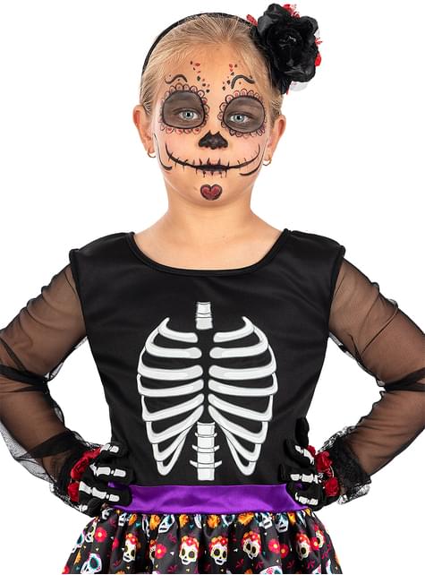 Guantes de Catrina para niña - Funiglobal | Funidelia