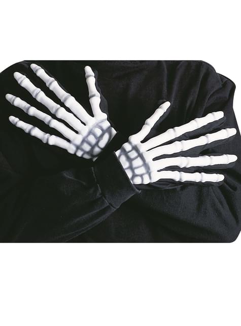 Guantes de esqueleto con relieve fluorescentes - Widmann | Funidelia