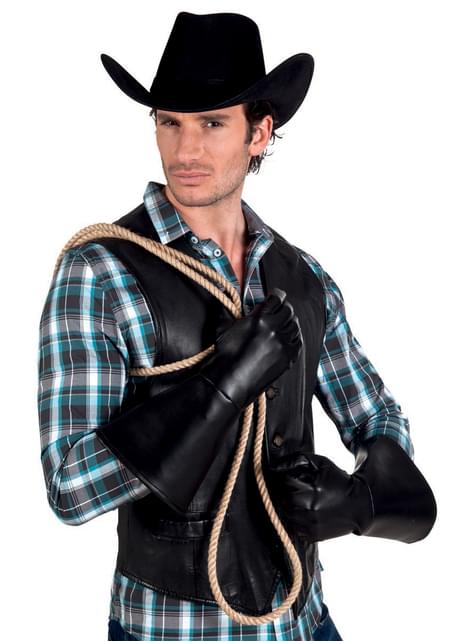 Guantes de vaquero negros para adulto - Boland | Funidelia