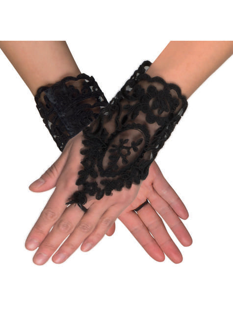 Guantes góticos con puntillas para mujer - Boland | Funidelia