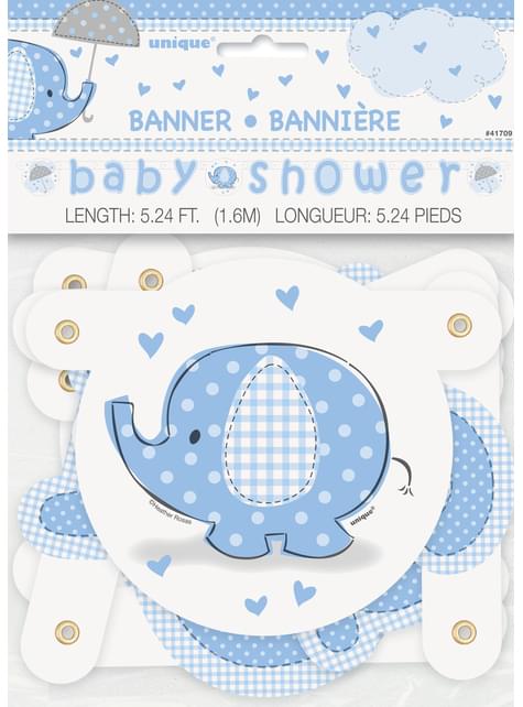 Guirnalda Baby Shower azul - Umbrellaphants Blue - Unique | Funidelia